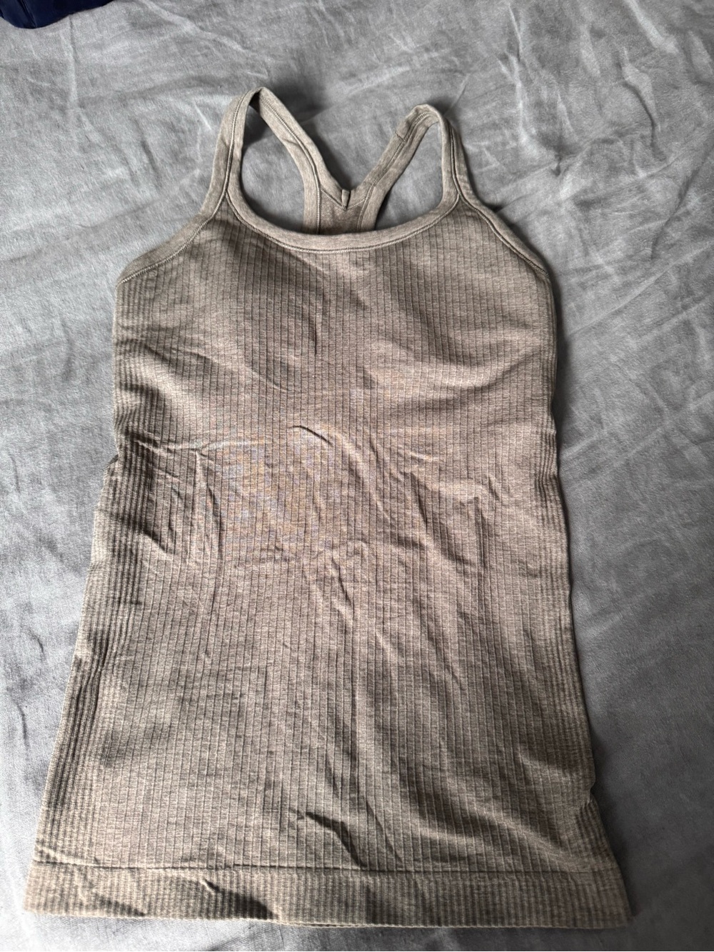 lululemon athletica Ribbed Racerback Tank - Taupe Beige